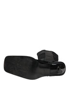 Black Suede Leather Knee High Boots Shoes