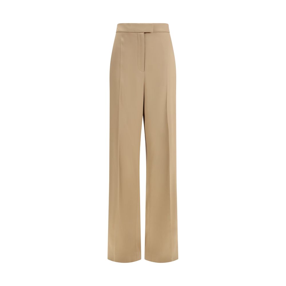 Beige Silk Dress Pants