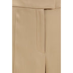 Beige Silk Dress Pants