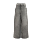Gray Cotton Jeans Denim