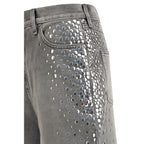 Gray Cotton Jeans Denim