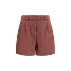 Brown Cotton Bermuda Shorts