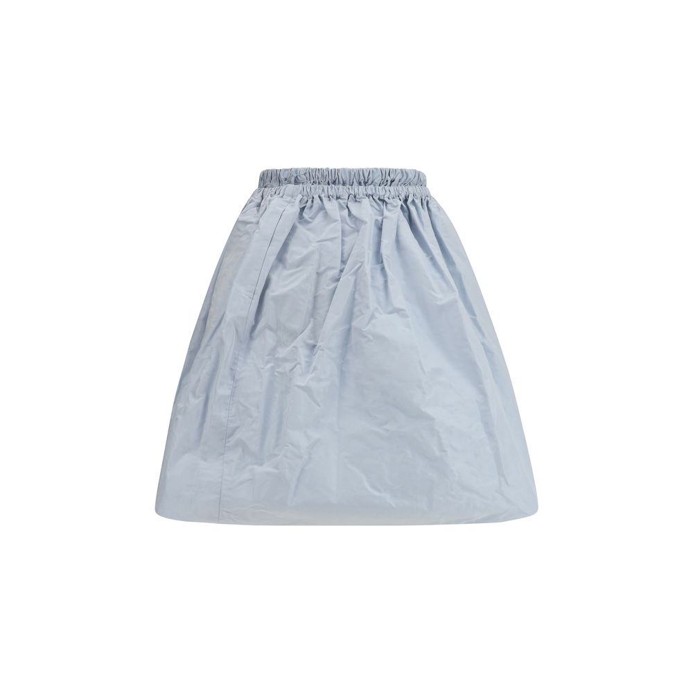 Blue Silk Long Skirt