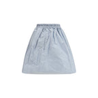 Blue Silk Long Skirt