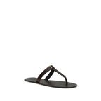 Brown Calf Leather Bos Taurus Flat Sandals