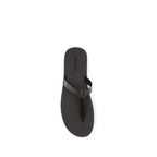 Brown Calf Leather Bos Taurus Flat Sandals