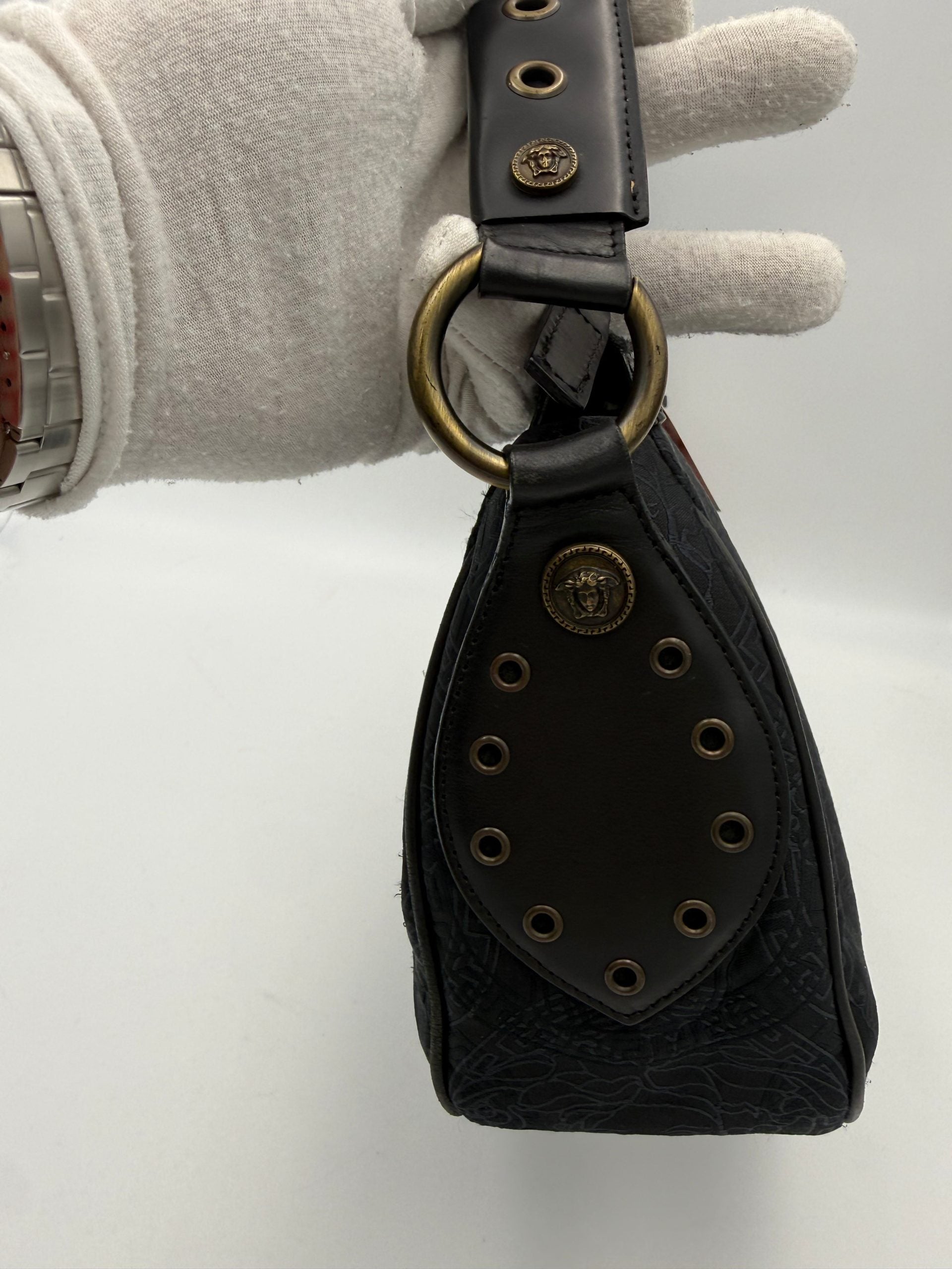 VERSACE Medusa Jacquard Shoulder Bag