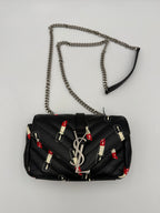 SAINT LAURENT MINI COLLEGE Lip Stick Handbag