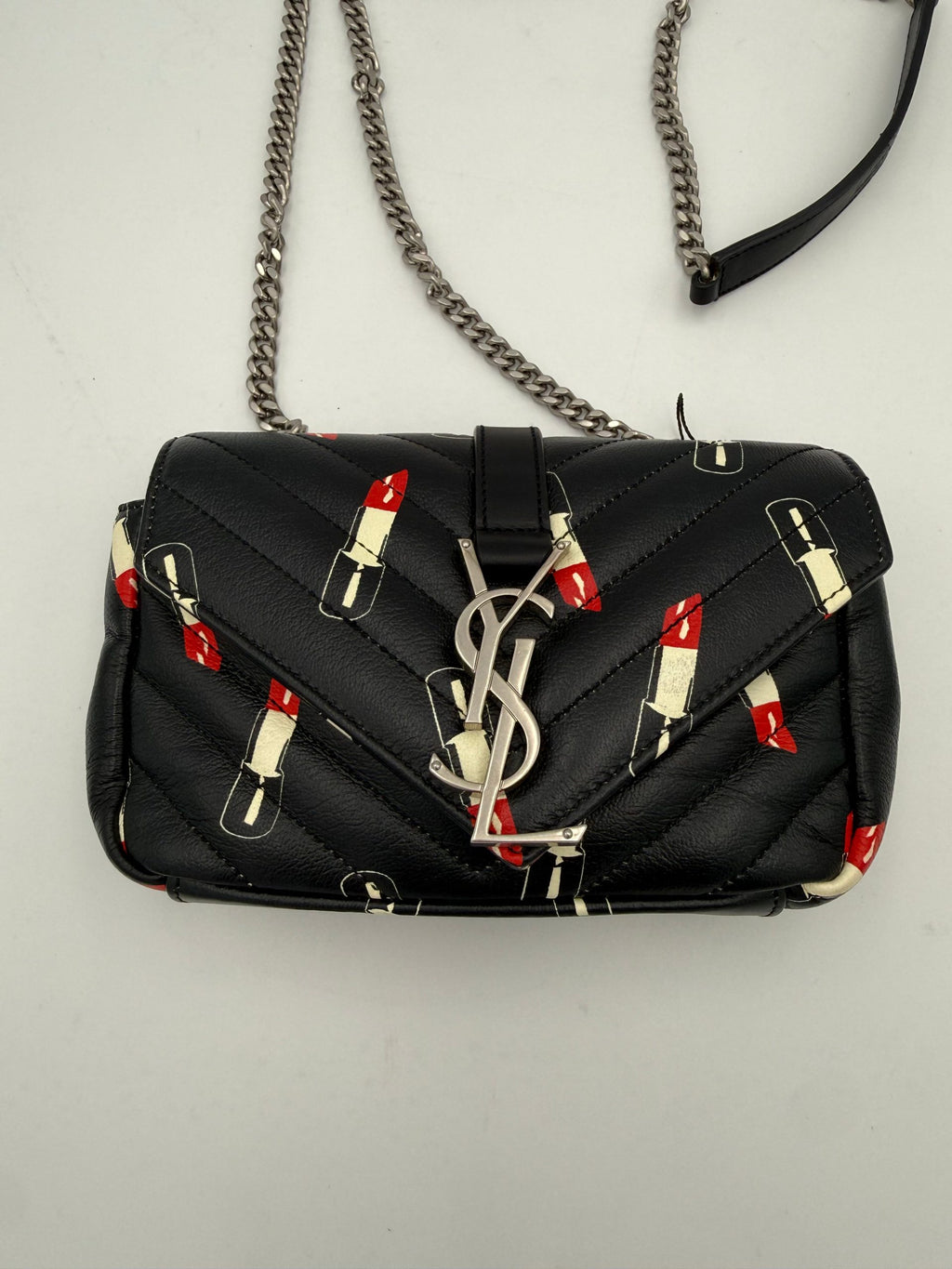 SAINT LAURENT MINI COLLEGE Lip Stick Handbag