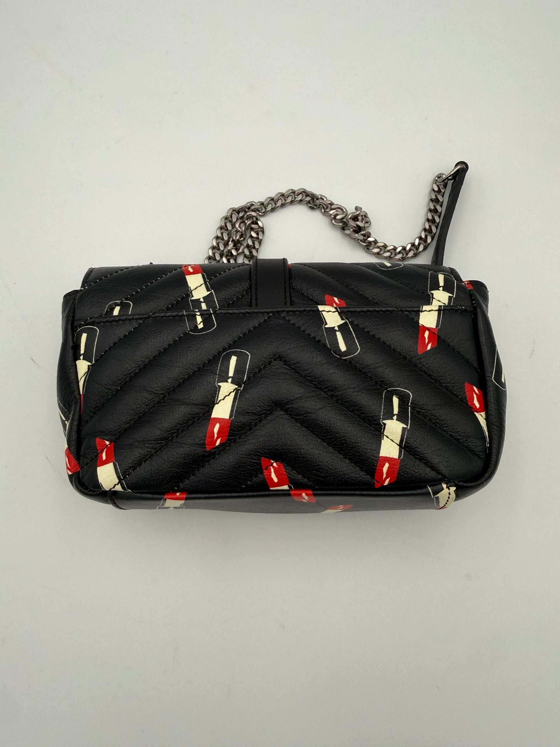 SAINT LAURENT MINI COLLEGE Lip Stick Handbag