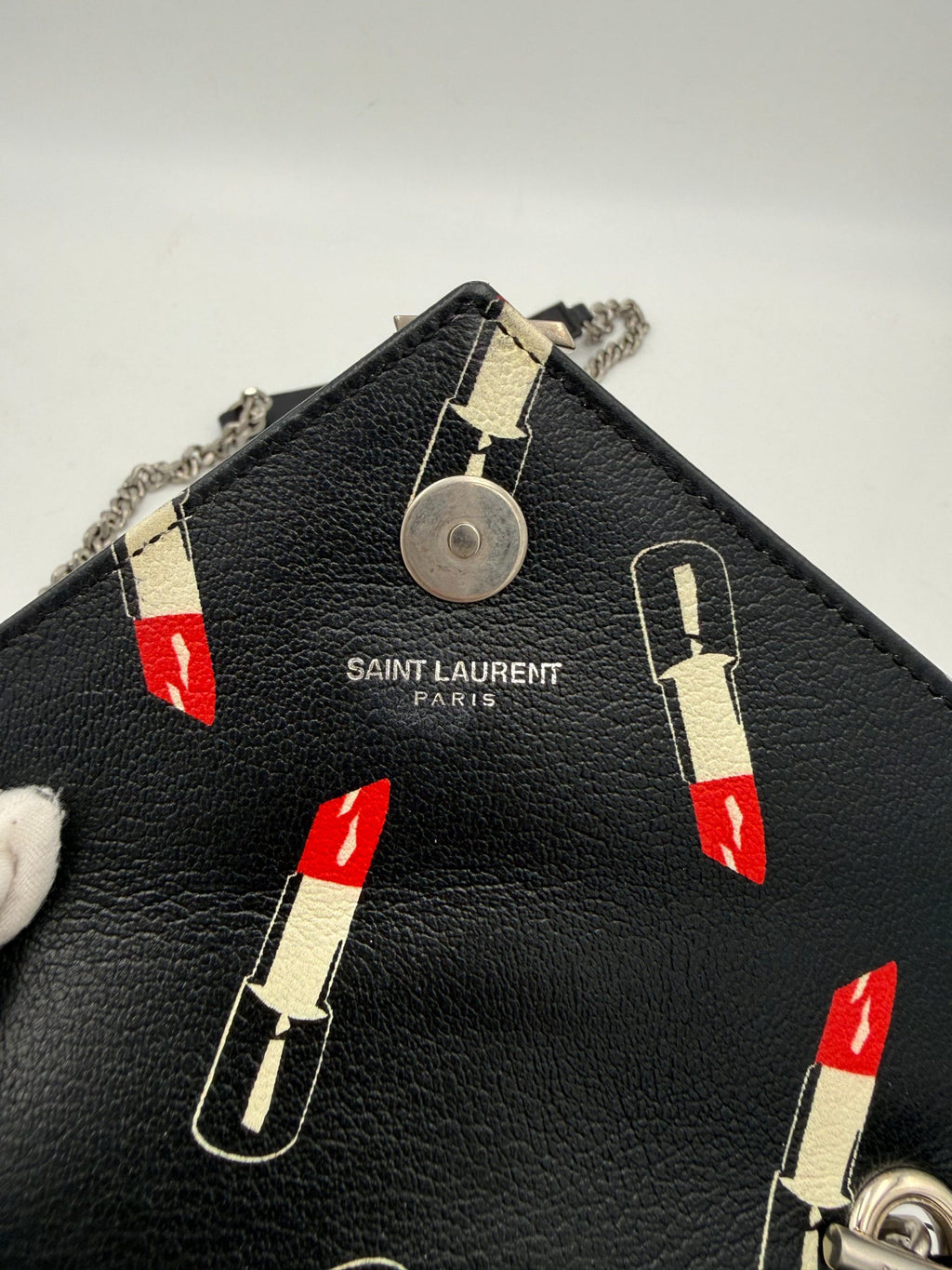 SAINT LAURENT MINI COLLEGE Lip Stick Handbag