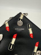 SAINT LAURENT MINI COLLEGE Lip Stick Handbag