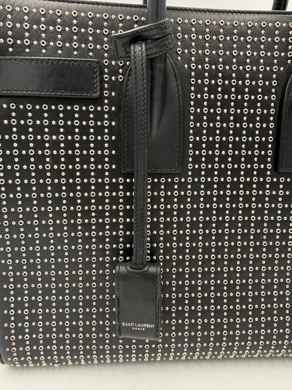 SAINT LAURENT SAC DU JOUR Small Studded Black with Studs Handbag