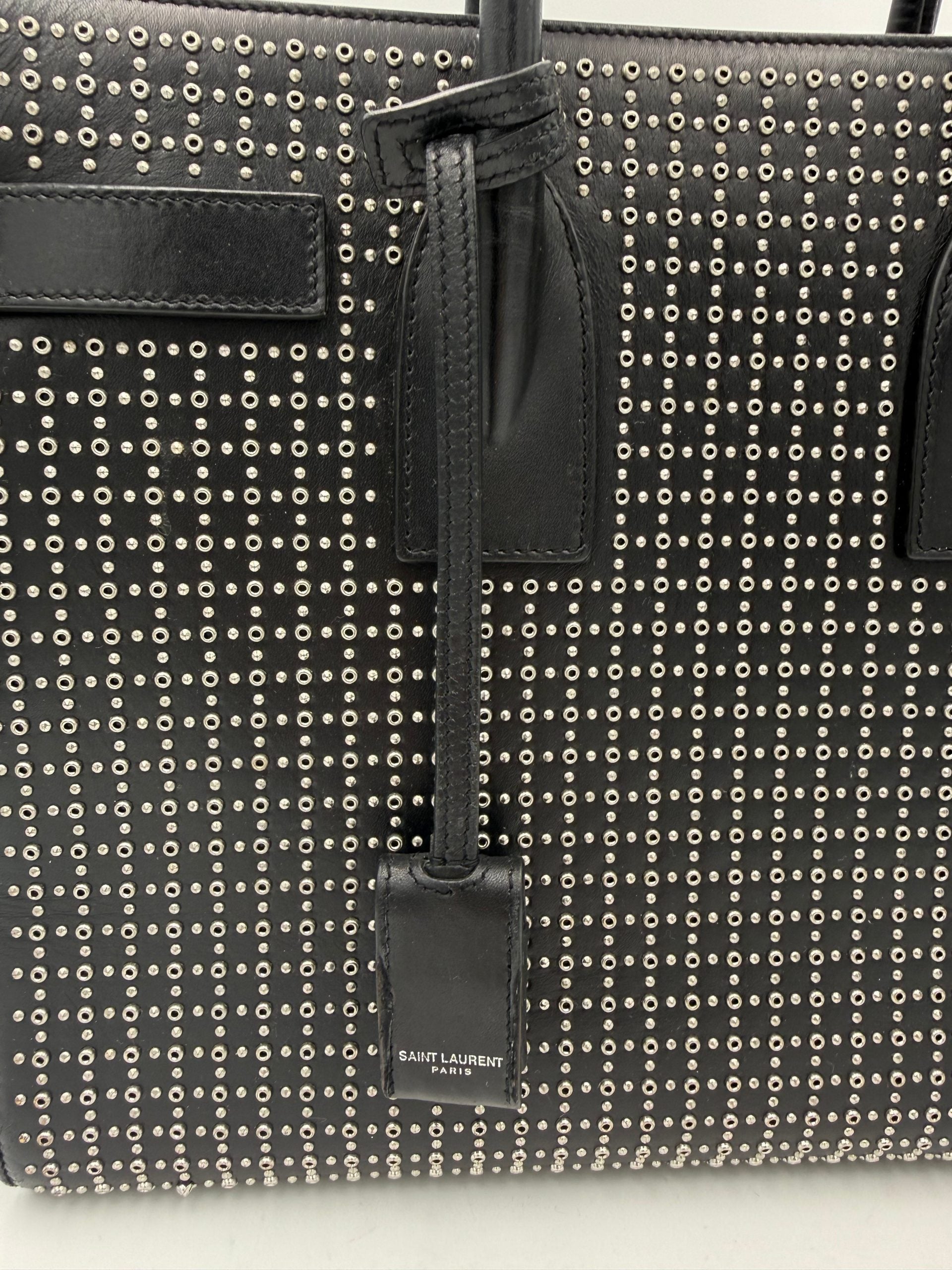 SAINT LAURENT SAC DU JOUR Small Studded Black with Studs Handbag