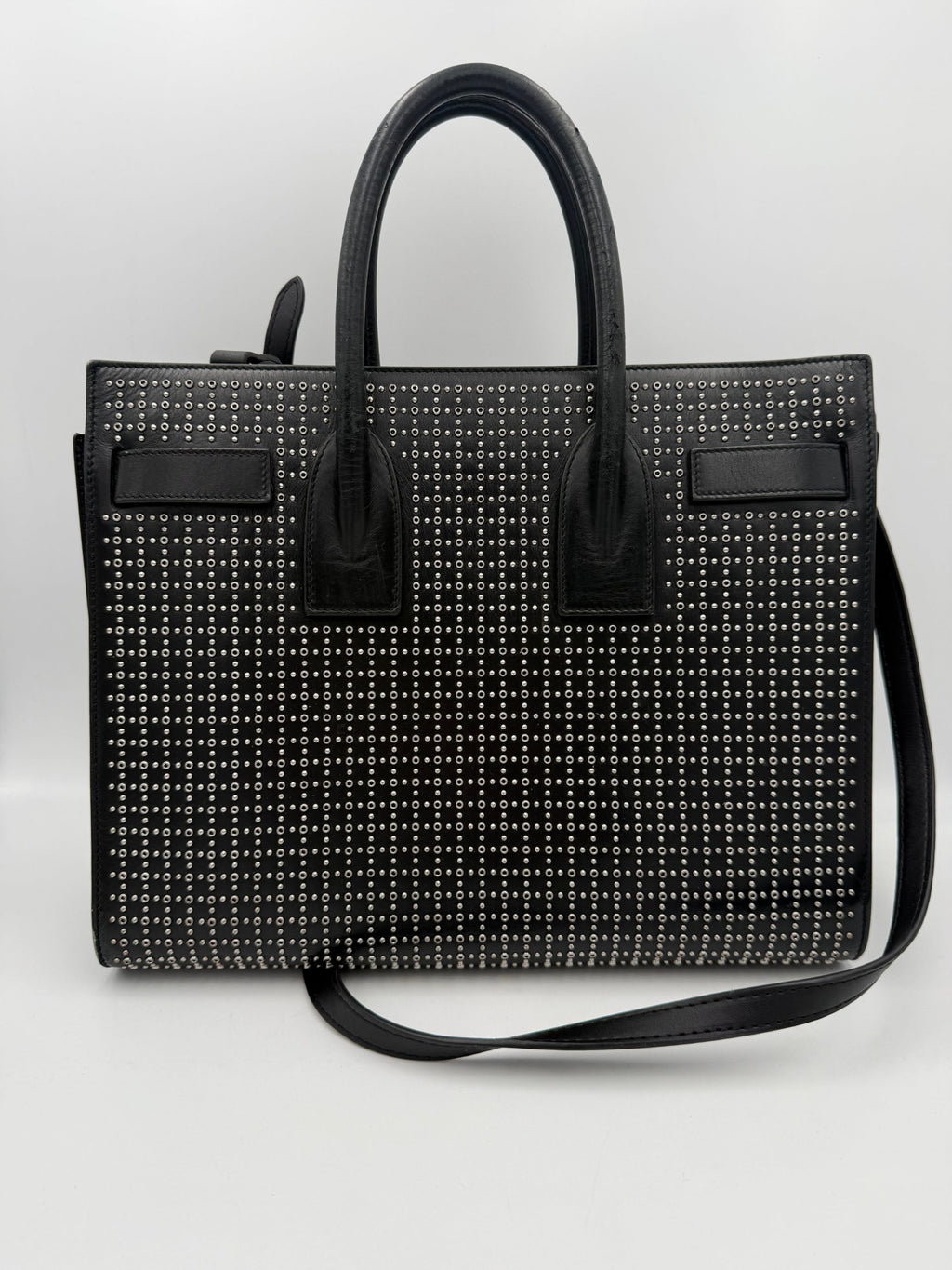 SAINT LAURENT SAC DU JOUR Small Studded Black with Studs Handbag