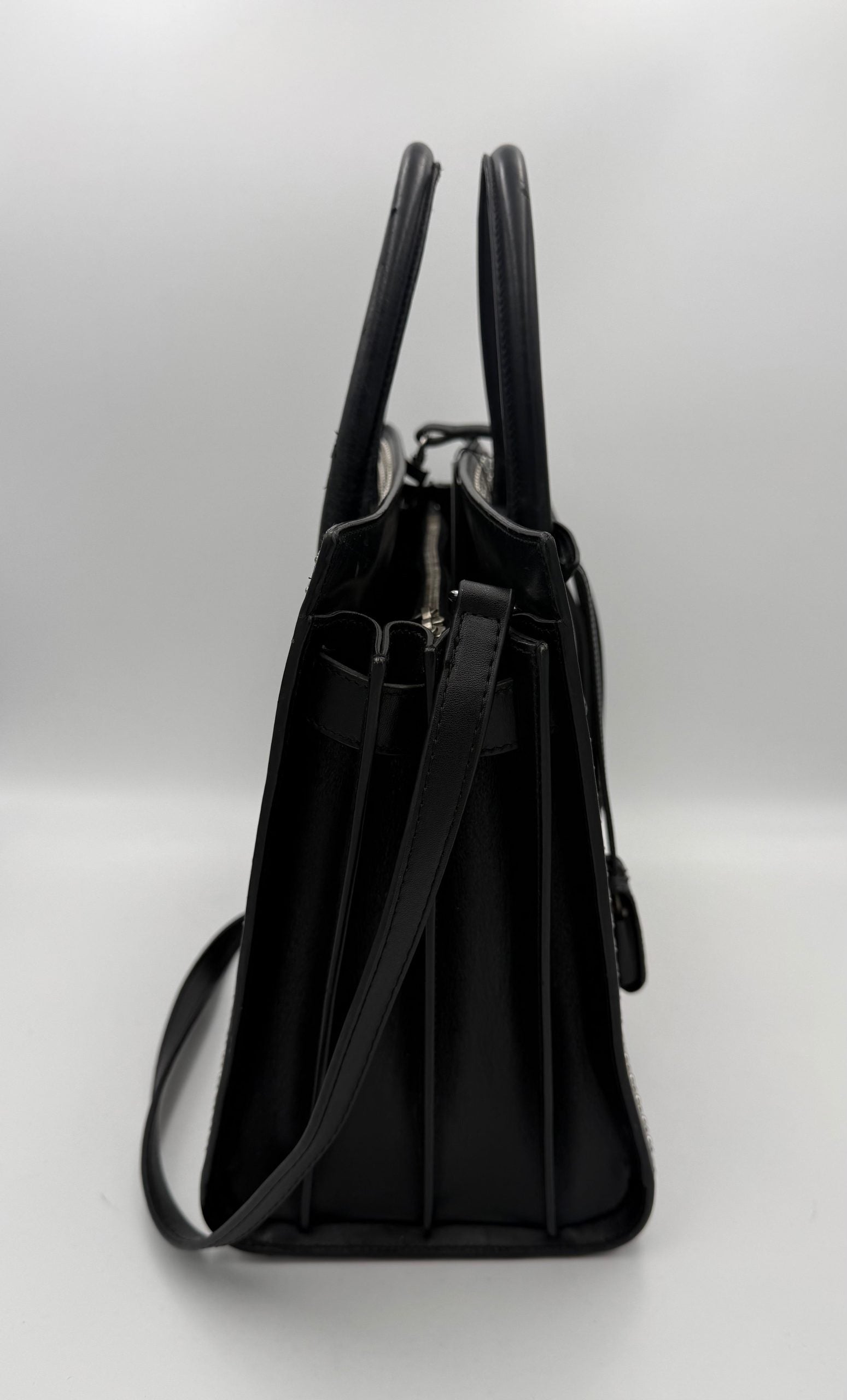 SAINT LAURENT SAC DU JOUR Small Studded Black with Studs Handbag