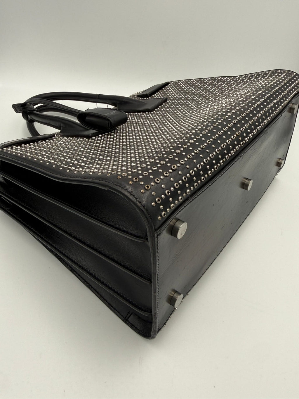 SAINT LAURENT SAC DU JOUR Small Studded Black with Studs Handbag