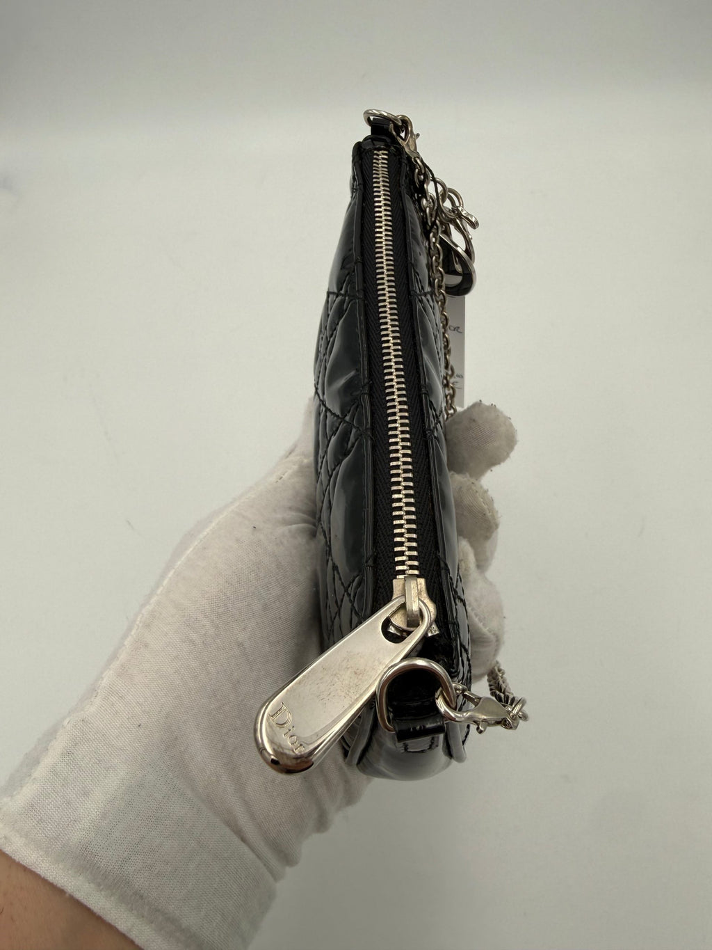 DIOR Lady Dior Cannage Patent Pouch