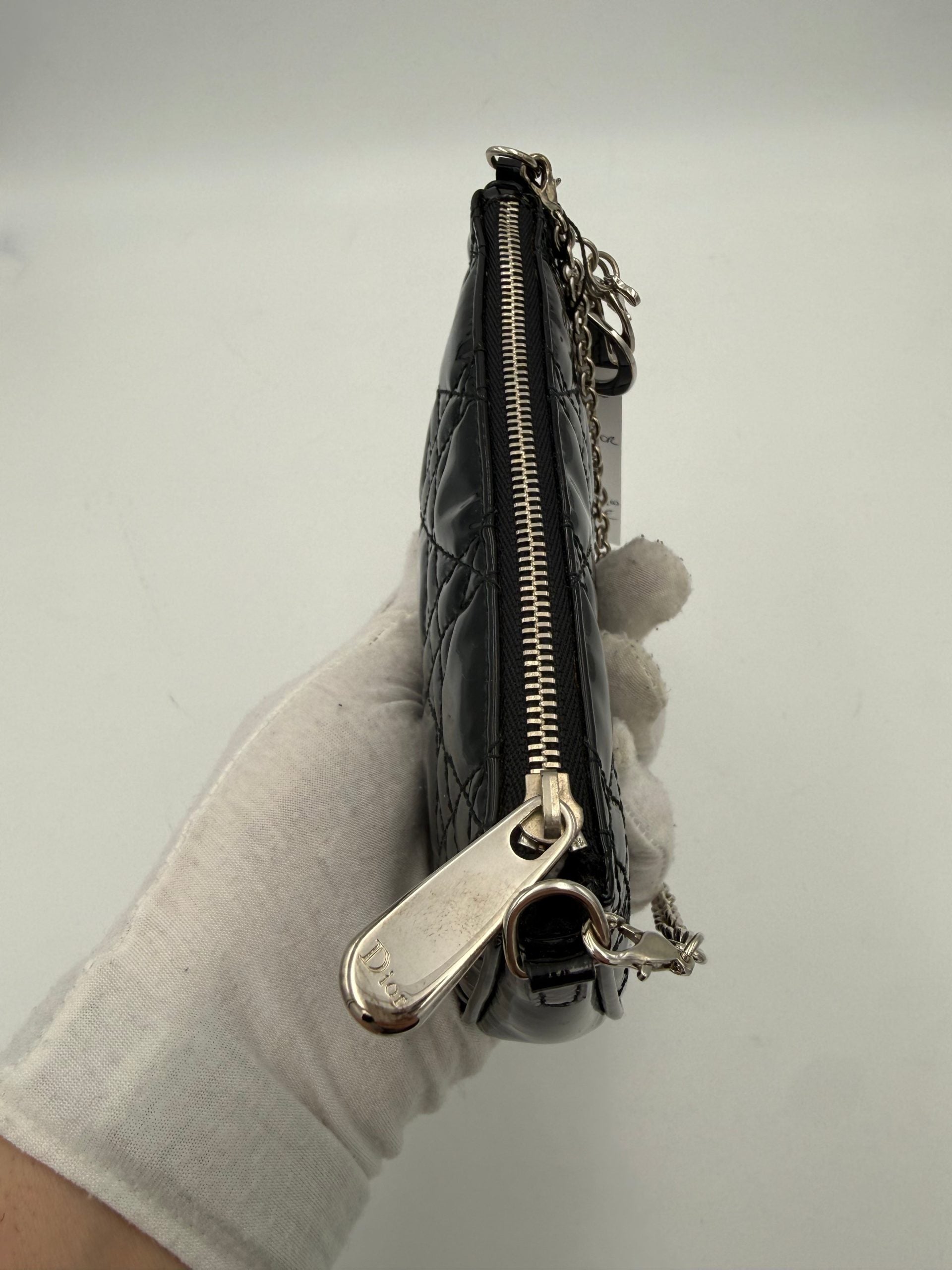 DIOR Lady Dior Cannage Patent Pouch