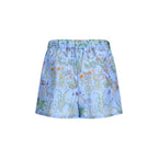 Blue Silk Bermuda Shorts