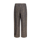 Brown Viscose Casual Pants