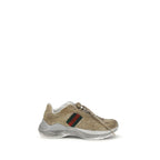 Beige Calf Leather Bos Taurus Athletic Sneakers