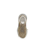 Beige Calf Leather Bos Taurus Athletic Sneakers
