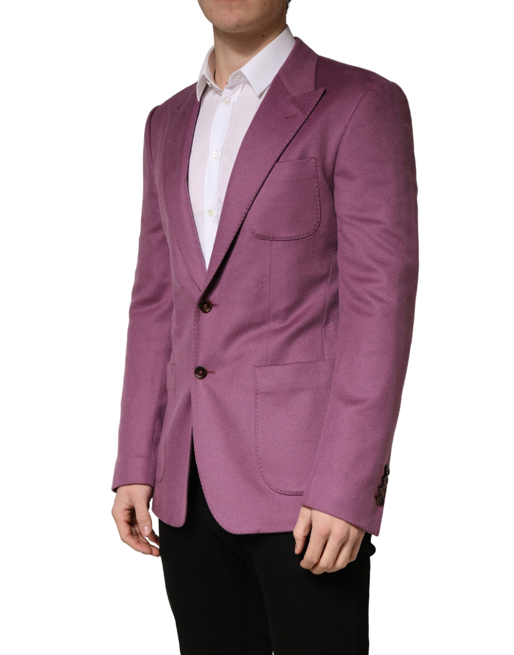 Purple Cashmere Slim Fit Coat Jacket Blazer