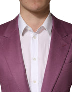 Purple Cashmere Slim Fit Coat Jacket Blazer