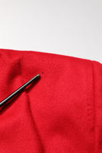 Red Cashmere Slim Fit Coat Jacket Blazer