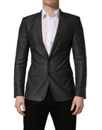 Dark Gray Wool Slim Fit Coat Jacket Blazer