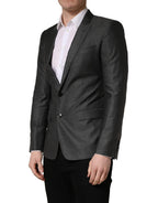 Dark Gray Wool Slim Fit Coat Jacket Blazer