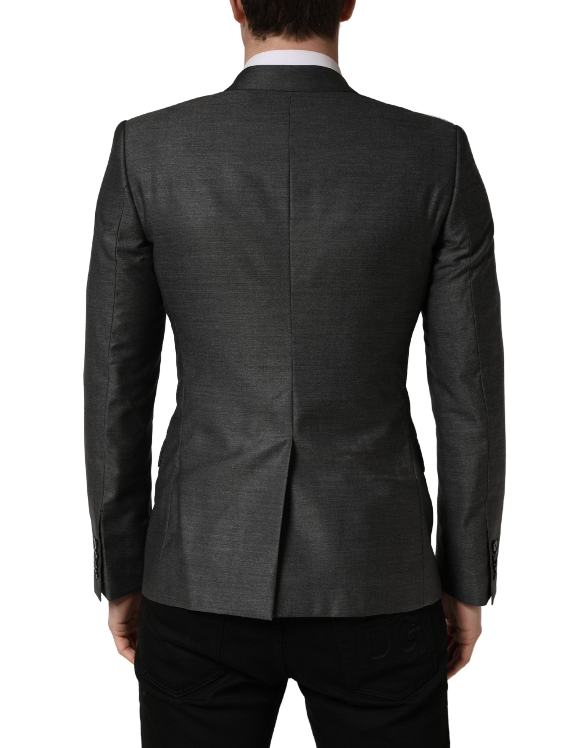Dark Gray Wool Slim Fit Coat Jacket Blazer