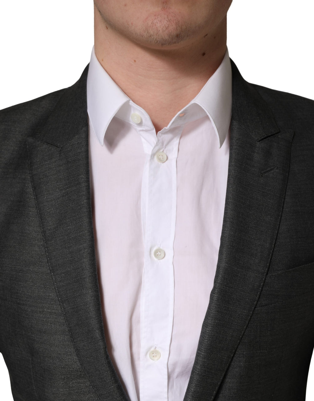 Dark Gray Wool Slim Fit Coat Jacket Blazer