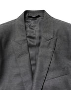 Dark Gray Wool Slim Fit Coat Jacket Blazer