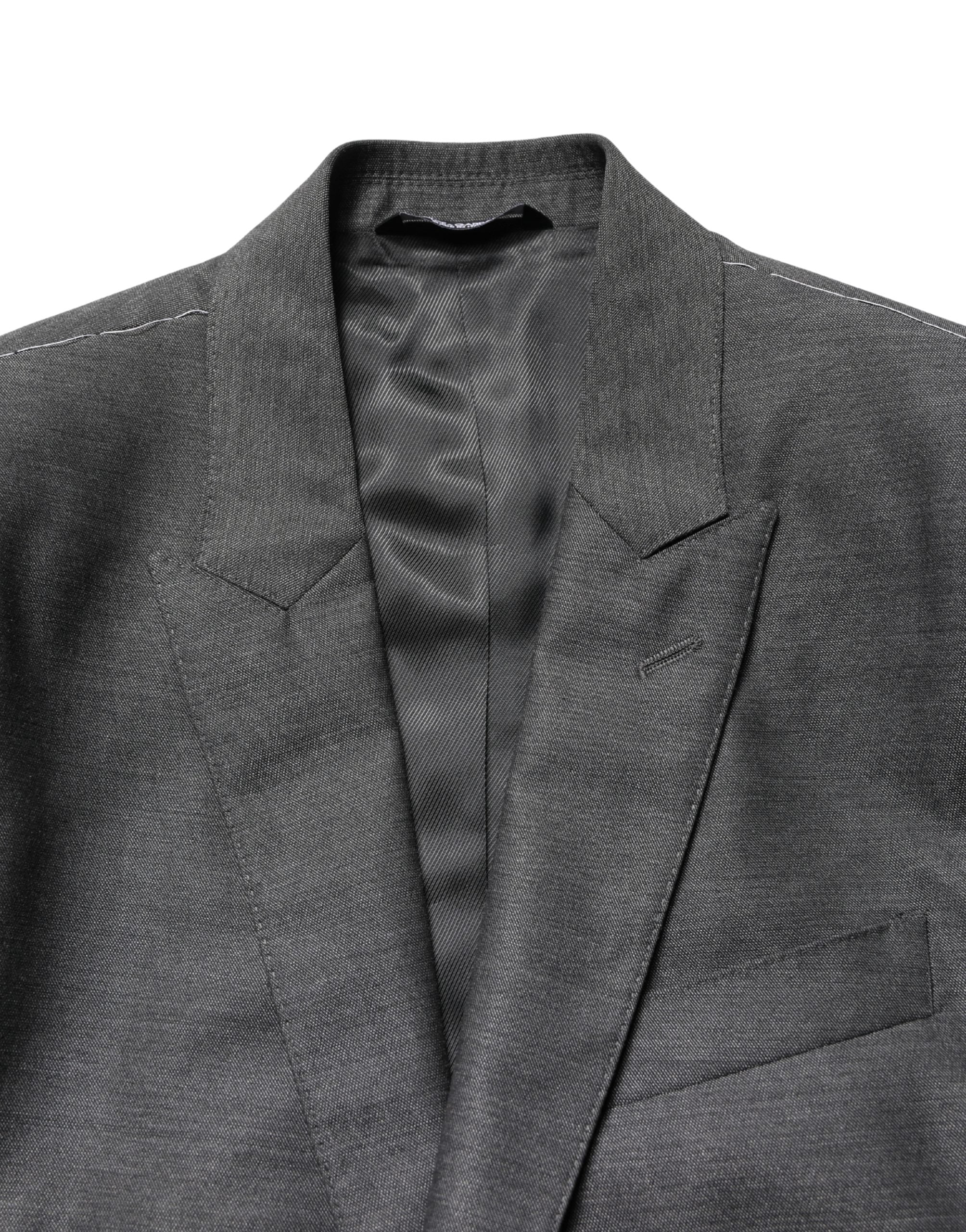 Dark Gray Wool Slim Fit Coat Jacket Blazer
