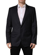 Black Wool Slim Fit Coat Men Jacket Blazer