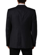 Black Wool Slim Fit Coat Men Jacket Blazer