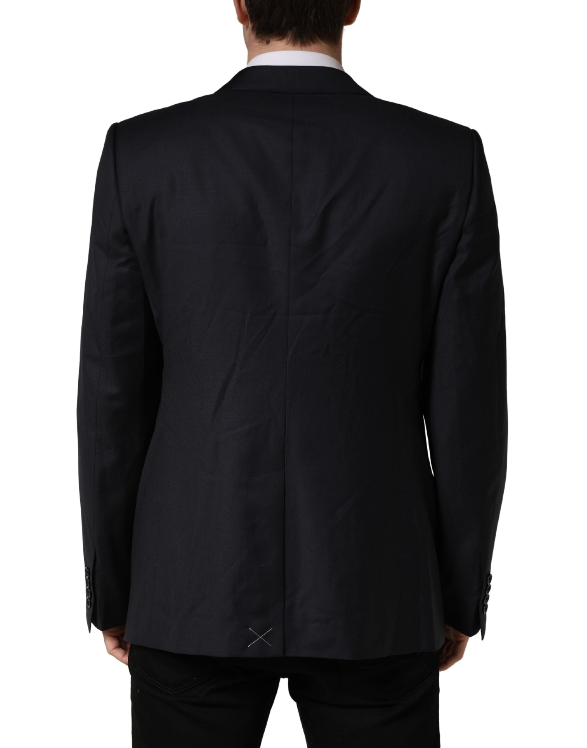 Black Wool Slim Fit Coat Men Jacket Blazer