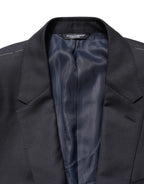 Black Wool Slim Fit Coat Men Jacket Blazer