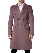 Brown Double Breasted Men Trench Coat Jacket