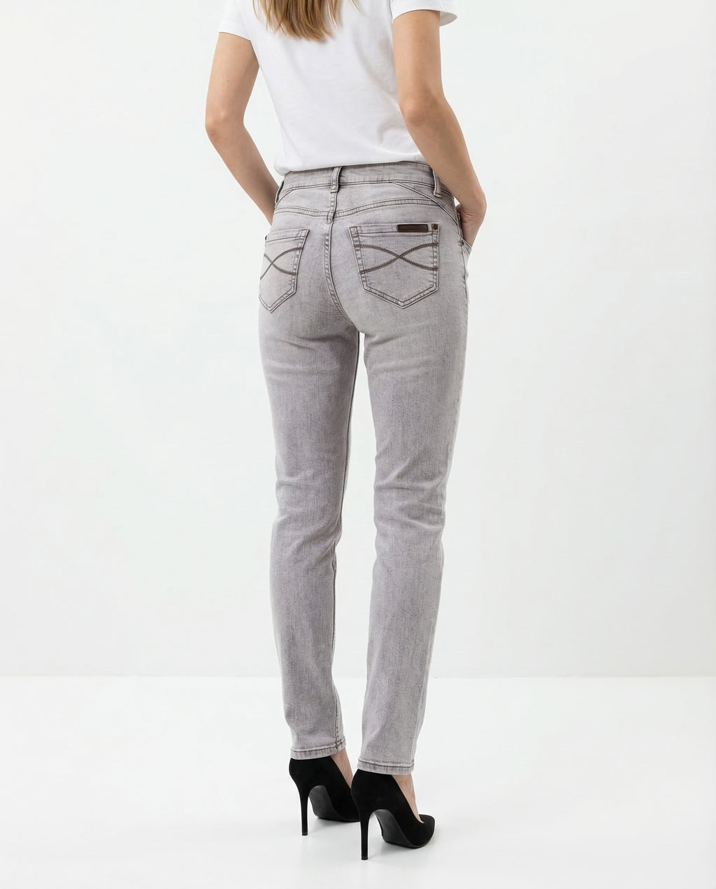 Blue Cotton Straight-Leg Jeans