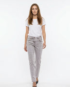 Blue Cotton Straight-Leg Jeans