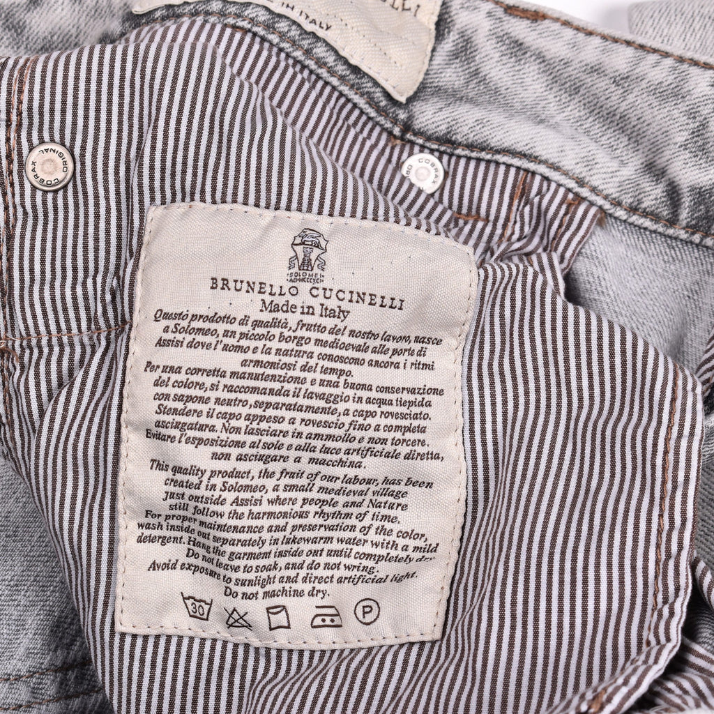 Blue Cotton Straight-Leg Jeans