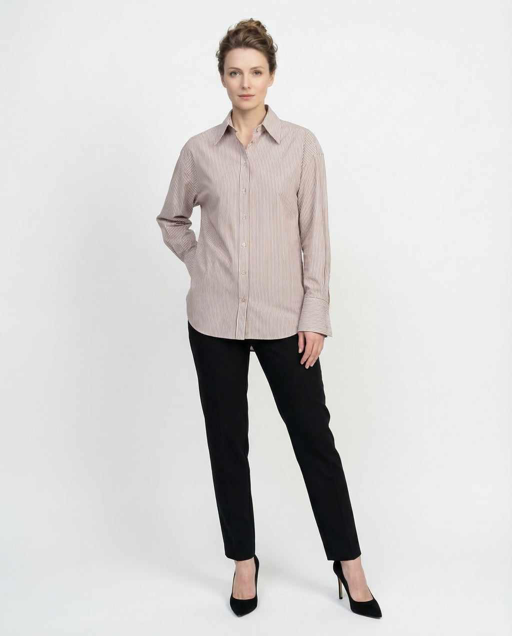 White Cotton Pattern Shirt