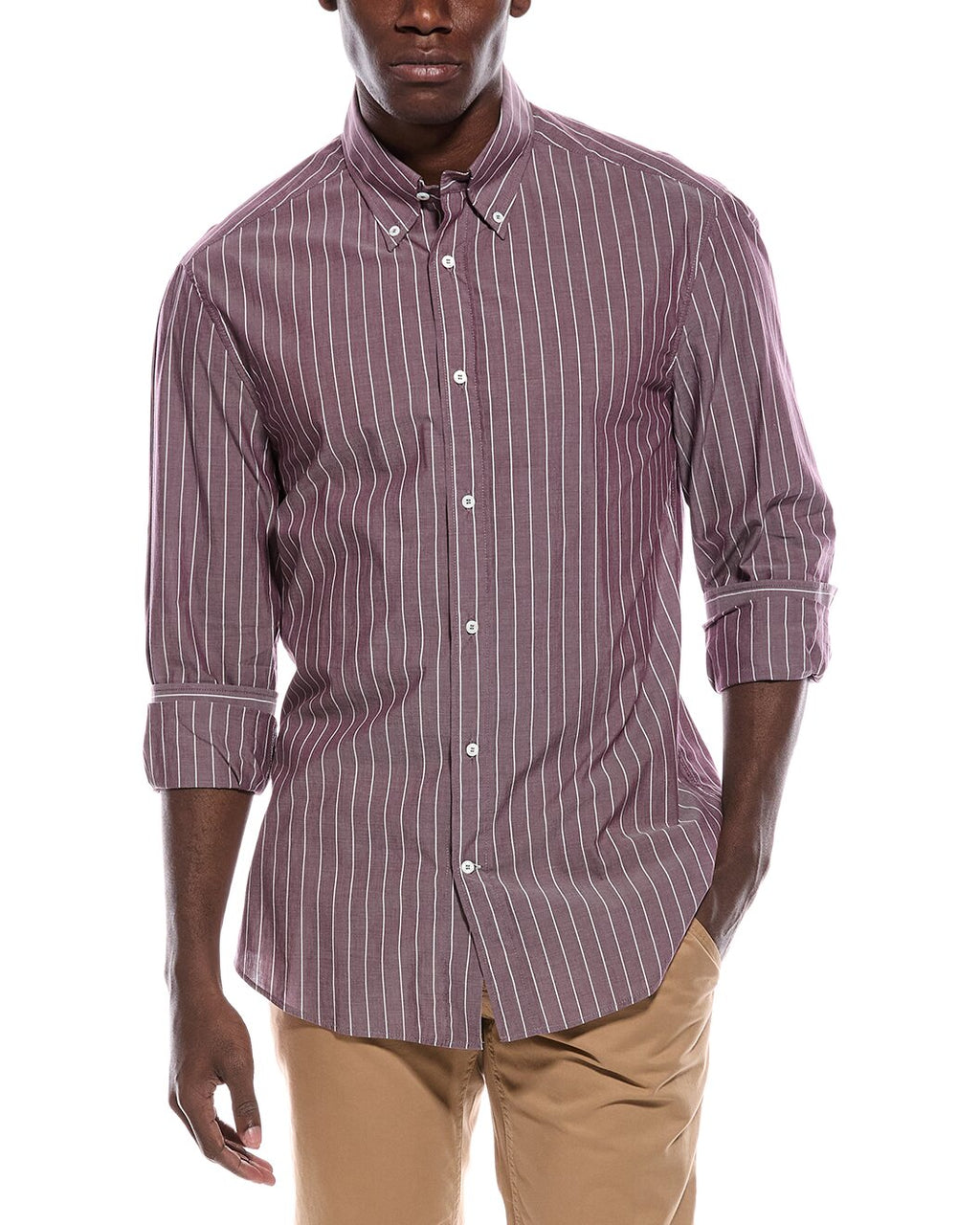 Bicolor Cotton Pattern Shirt