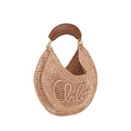 Beige Raffia Shoulder Bag
