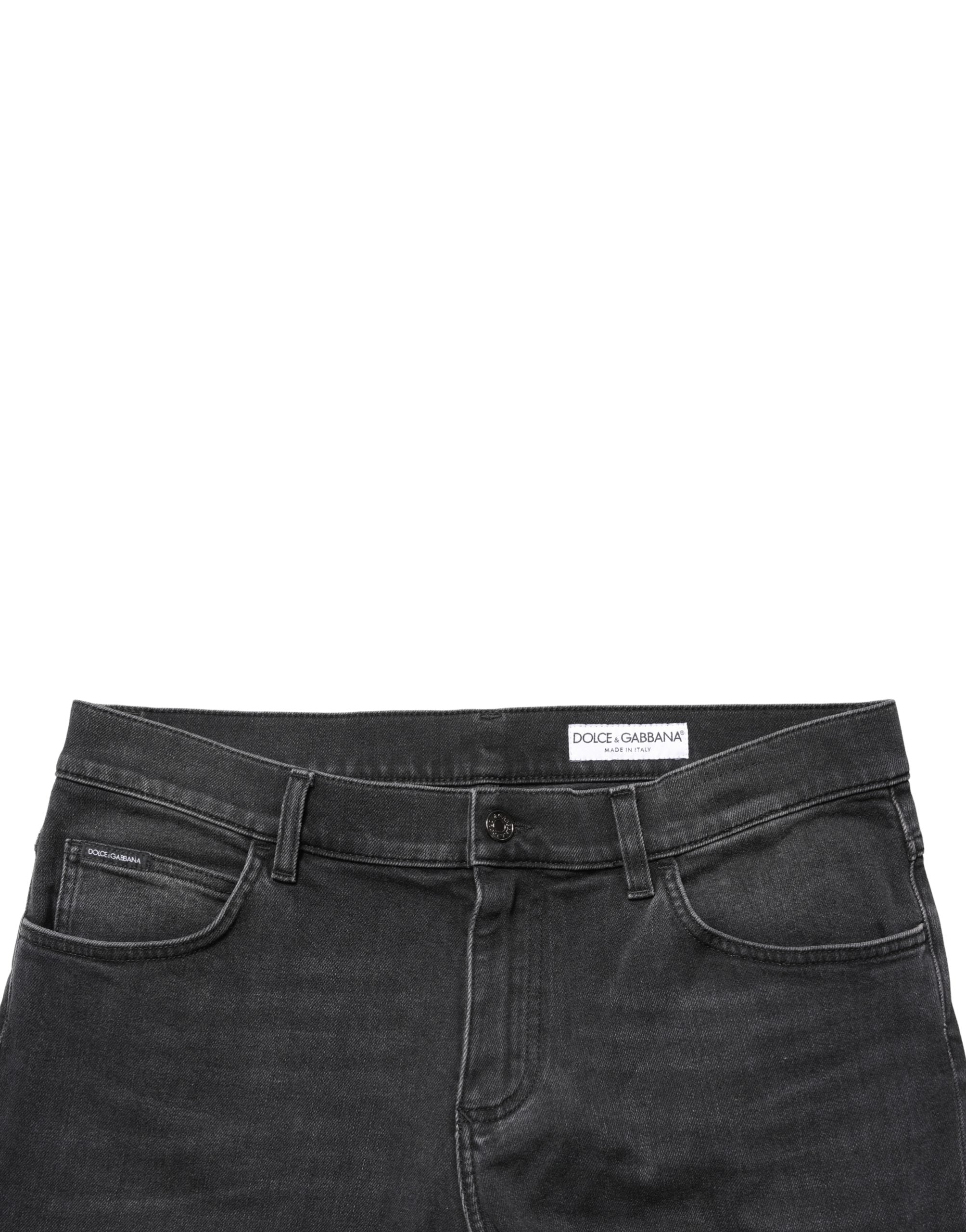 Black Cotton Stretch Regular SkinnyDenim Jeans