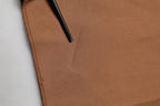 Brown Cotton Straight Men Dress Trouser Pants