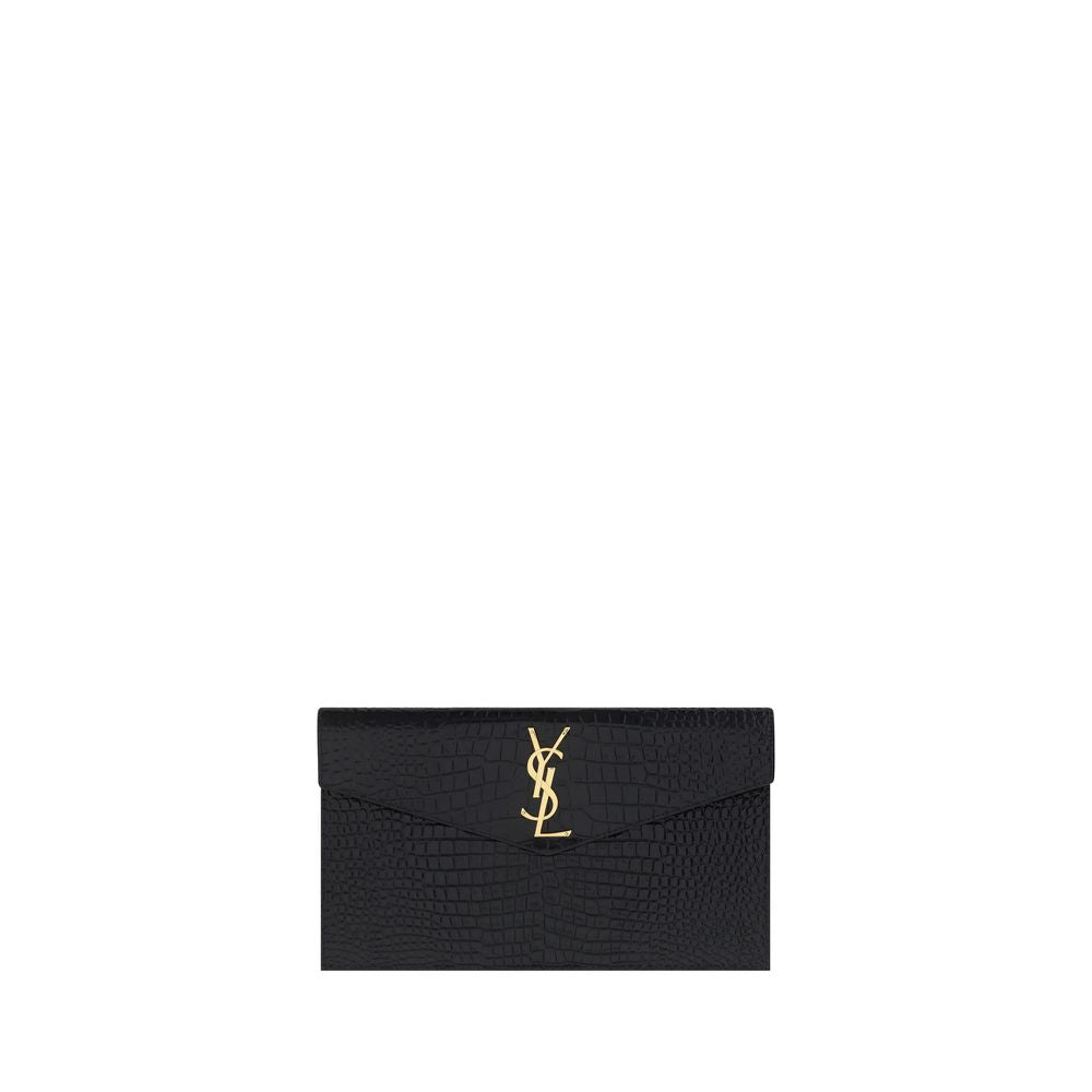 Black Calf Leather Bos Taurus Clutch Bag